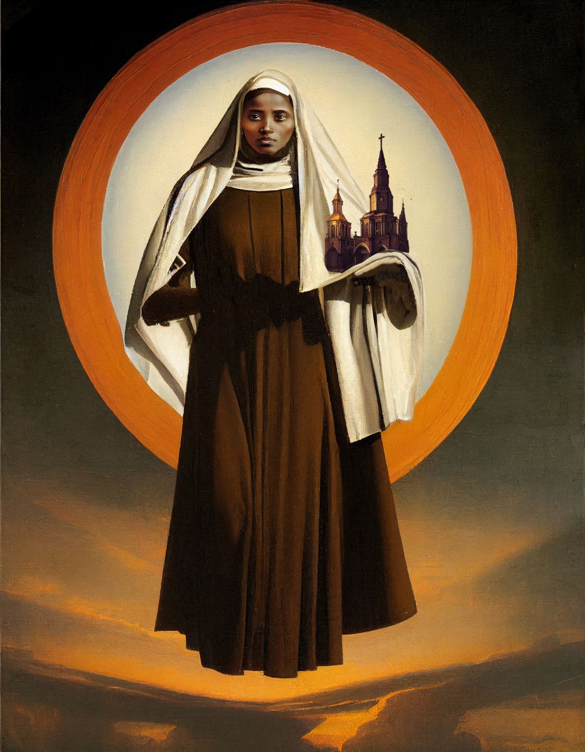 Saint Ephigenia (2022) by Virginia S. Benedicte - Public Domain Painting