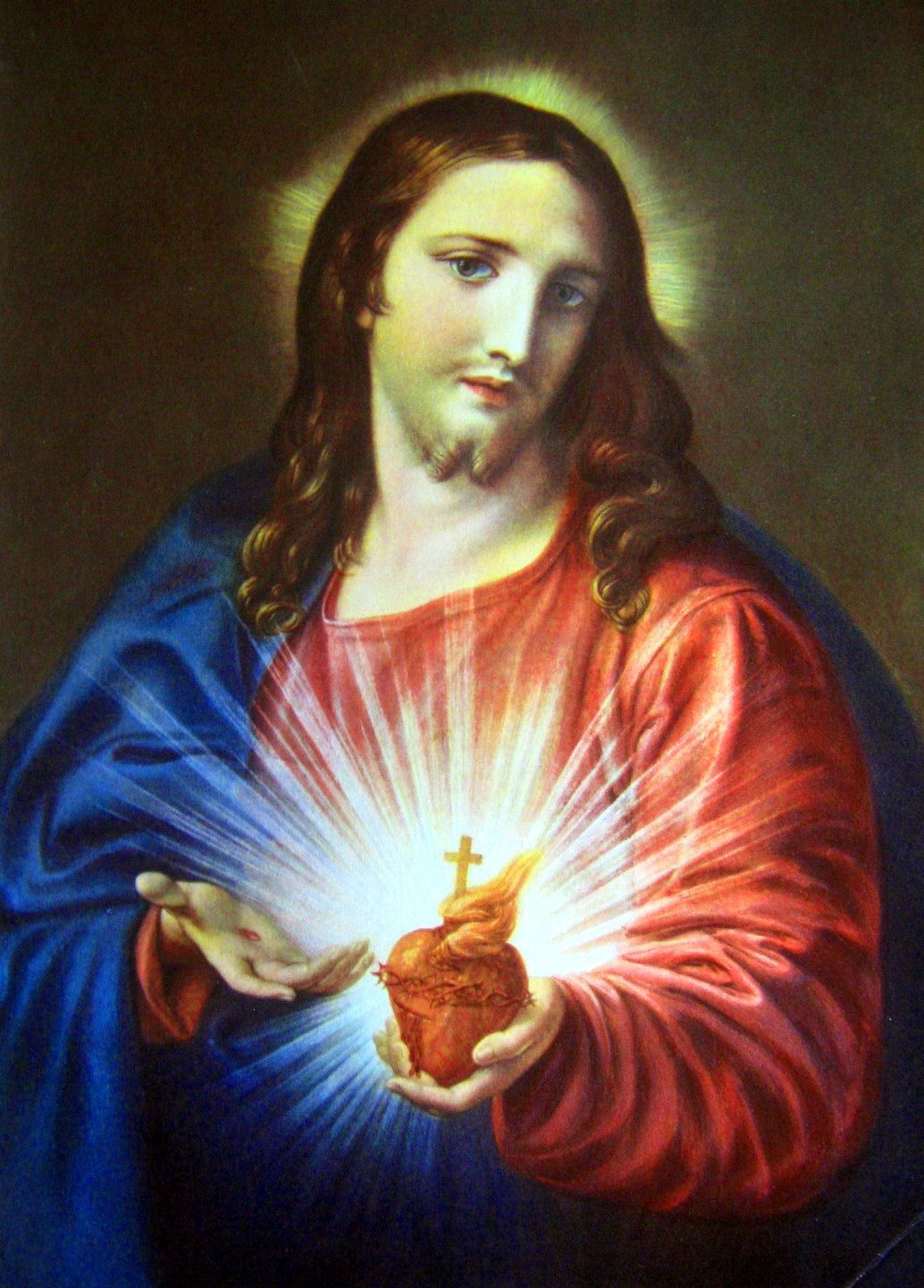Sacred Heart of Jesus (1767) by Pompeo Batoni - Public Domain Catholic Painting