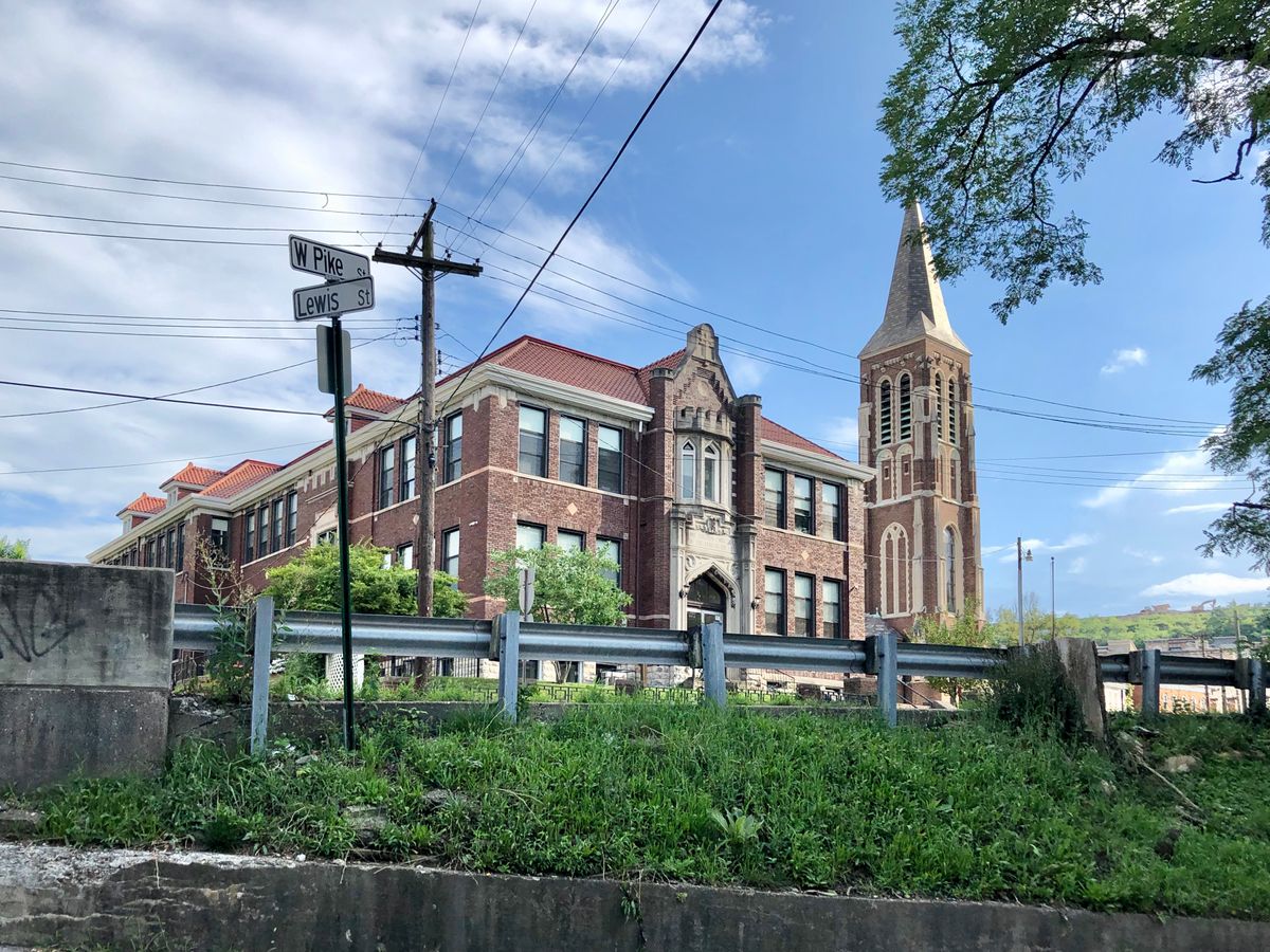 St. John's Catholic Church and Prince of Peace Catholic School (Covington, Kentucky, United States) - Catholic Stock Photo