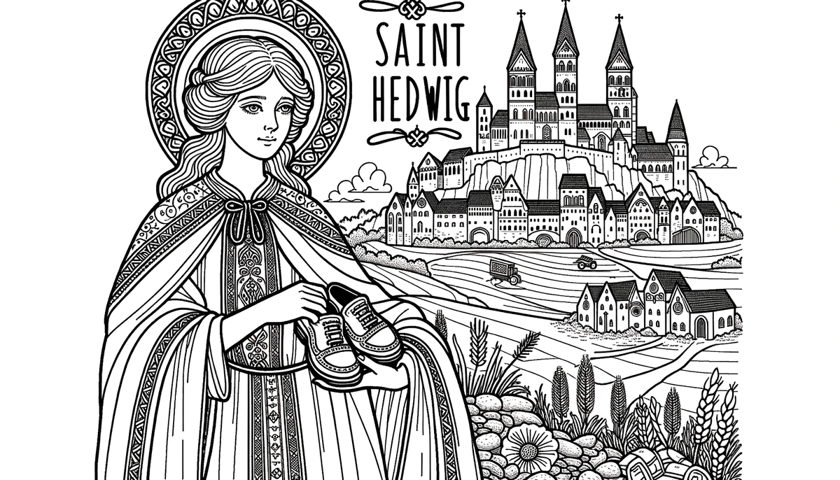 Saint Hedwig (2023) - Catholic Coloring Page