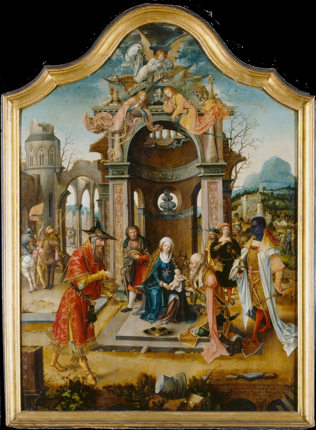 The Adoration of the Magi (1516-1519) by Master of the Von Groote Adoration - Public Domain Catholic Painting