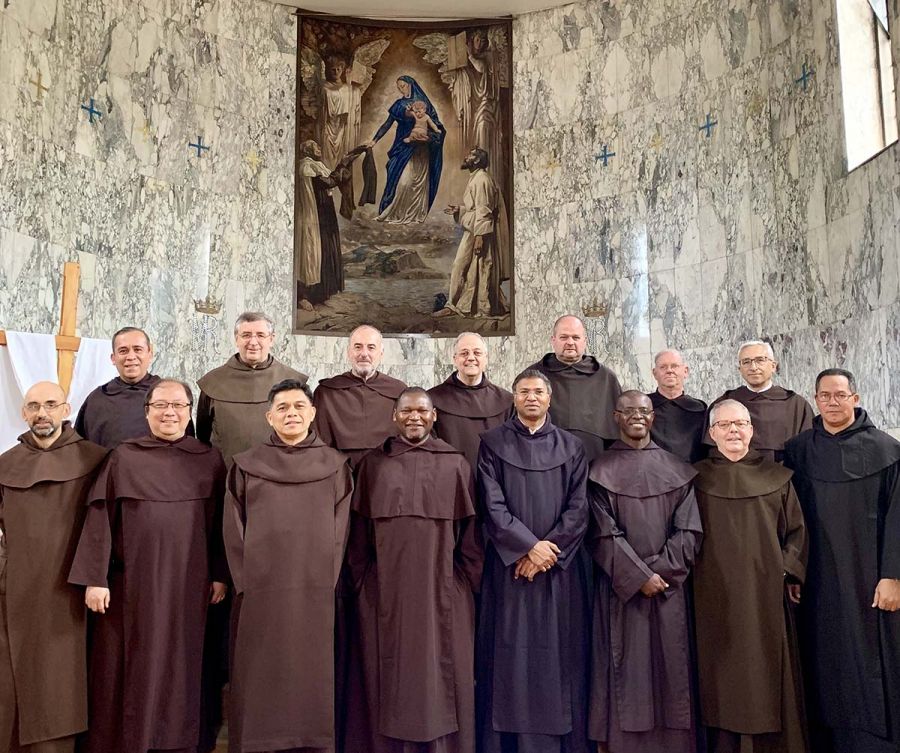 Carmelite and Discalced Carmelite Monks Catholic Stock Photo