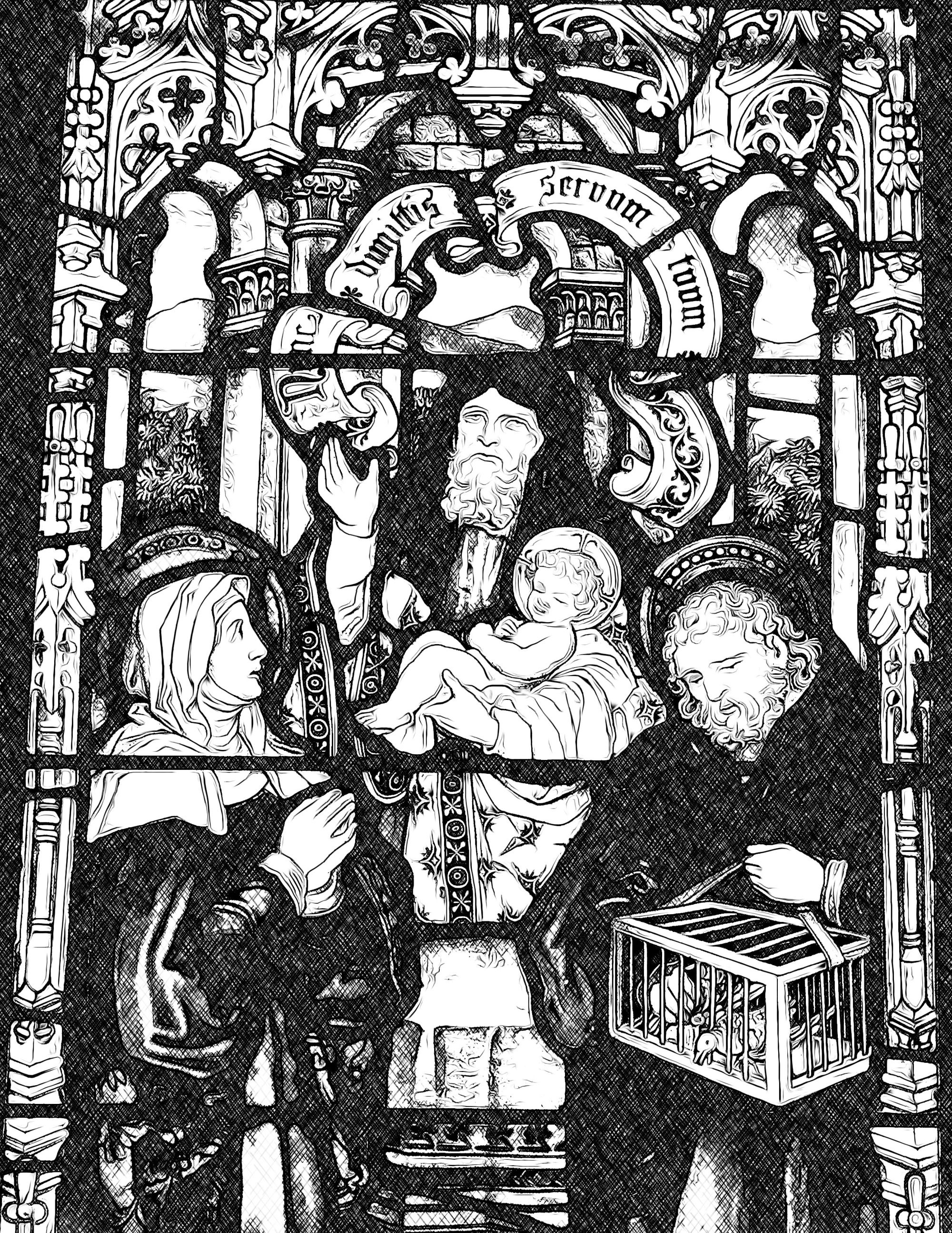 Presentation of Jesus - Bible Coloring Page