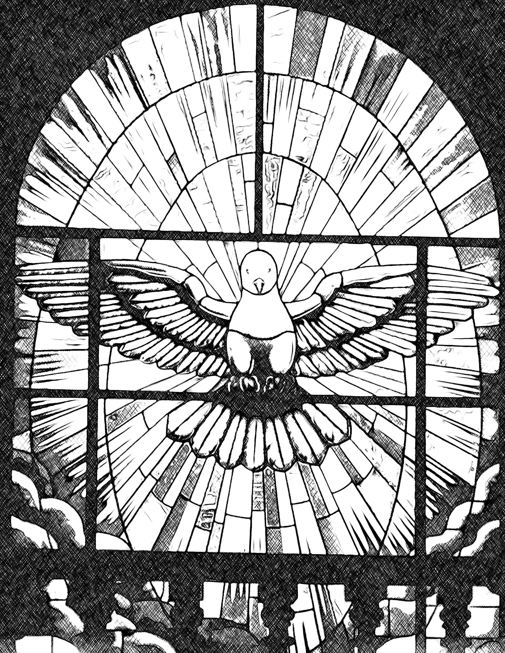 holy spirit clip art black and white