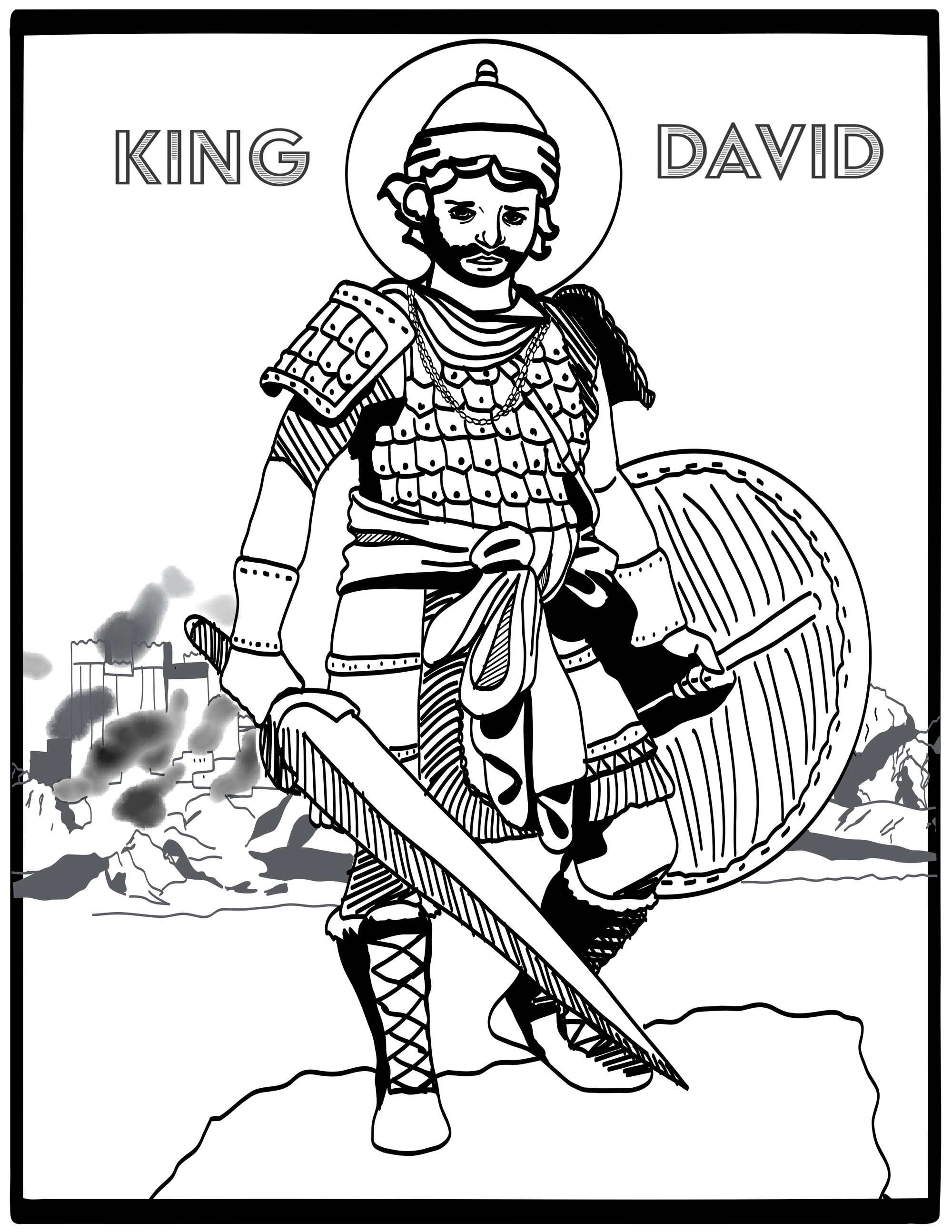 king david coloring page
