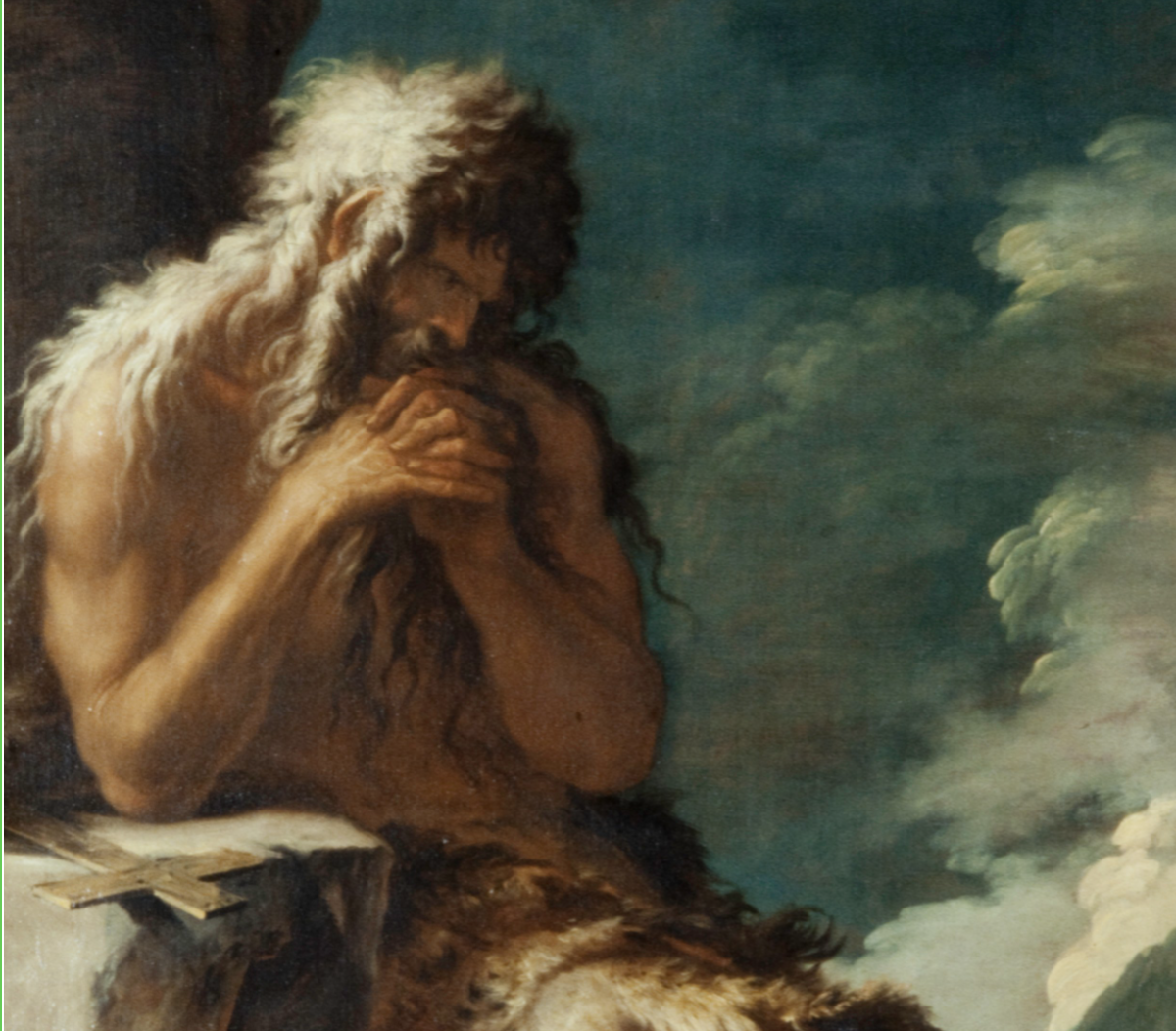 Saint Humphrey (Onuphrius) (1660) by Salvator Rosae - Public Domain Catholic Painting