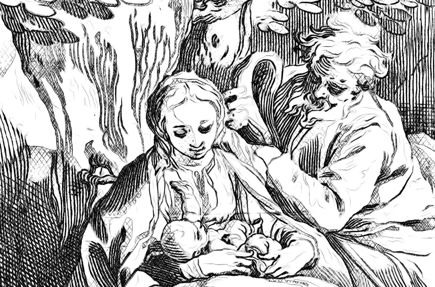 Holy Family - Catholic Coloring Page