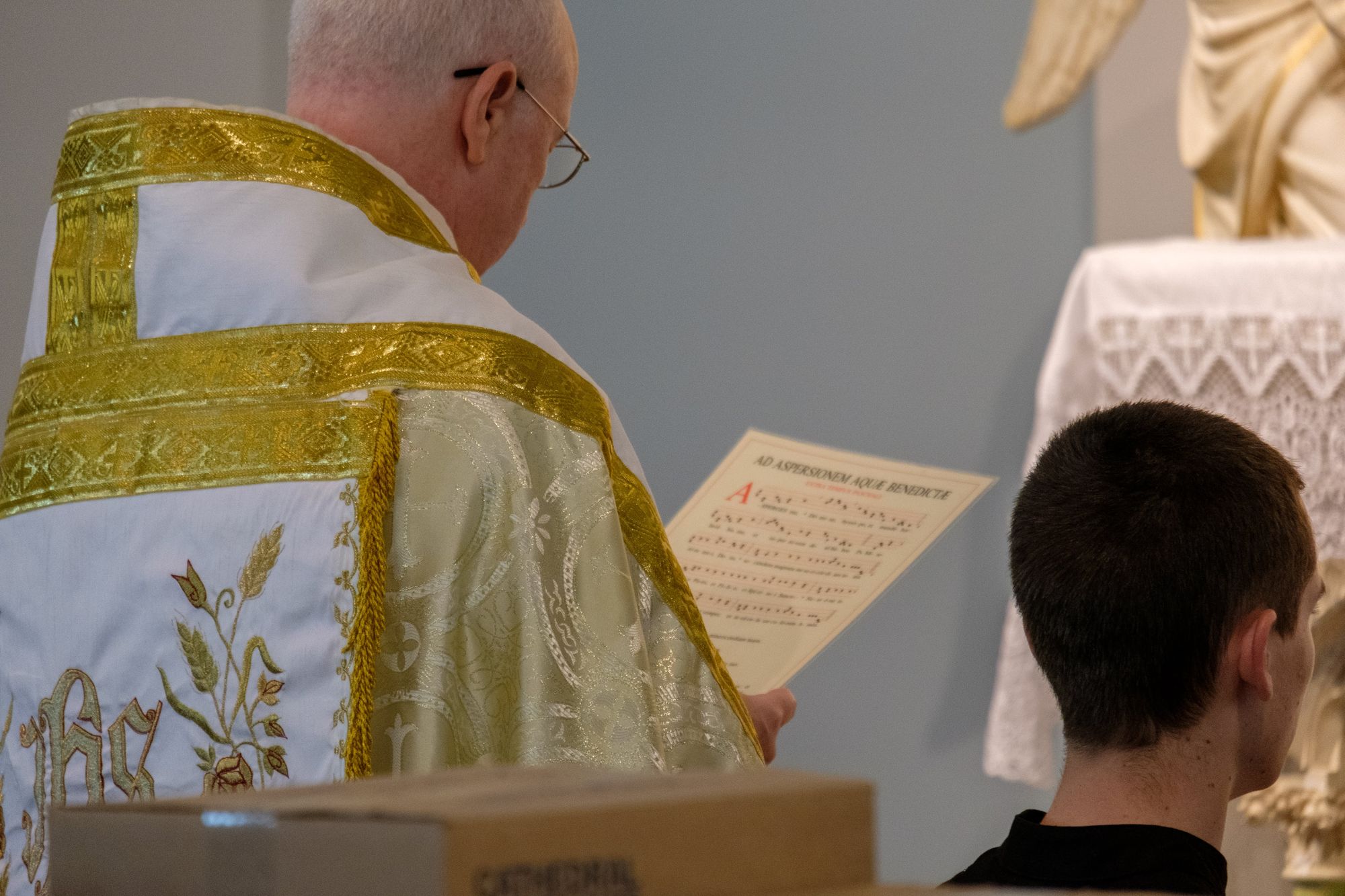 Latin Mass Candlemas Blessing Catholic Stock Photo