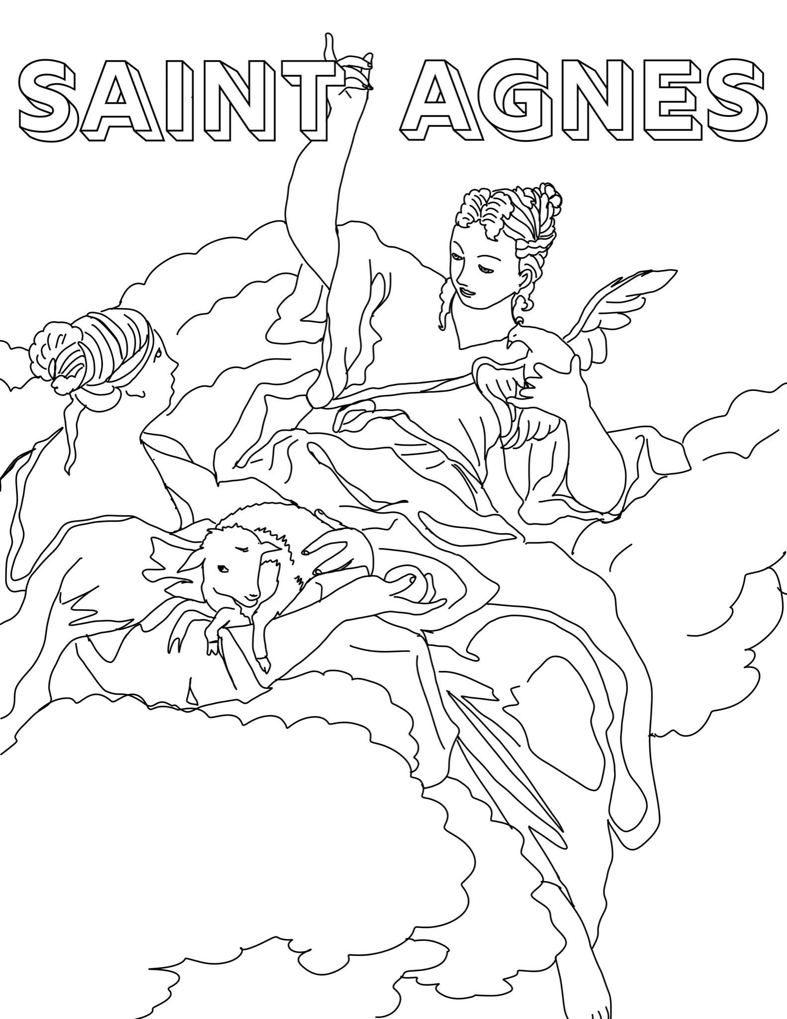 agnes coloring pages