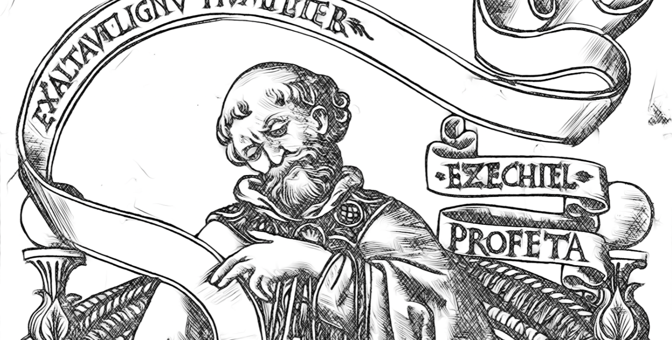 The Prophet Ezekiel (1470) by Baccio Baldini - Bible Coloring Page