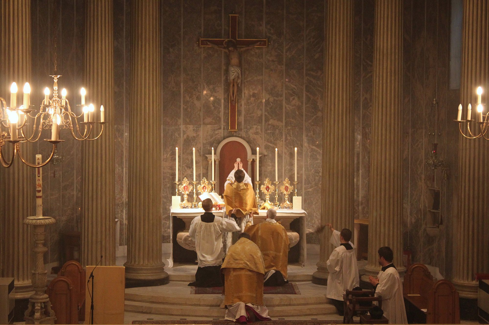 Latin Mass Elevation Catholic Stock Photo