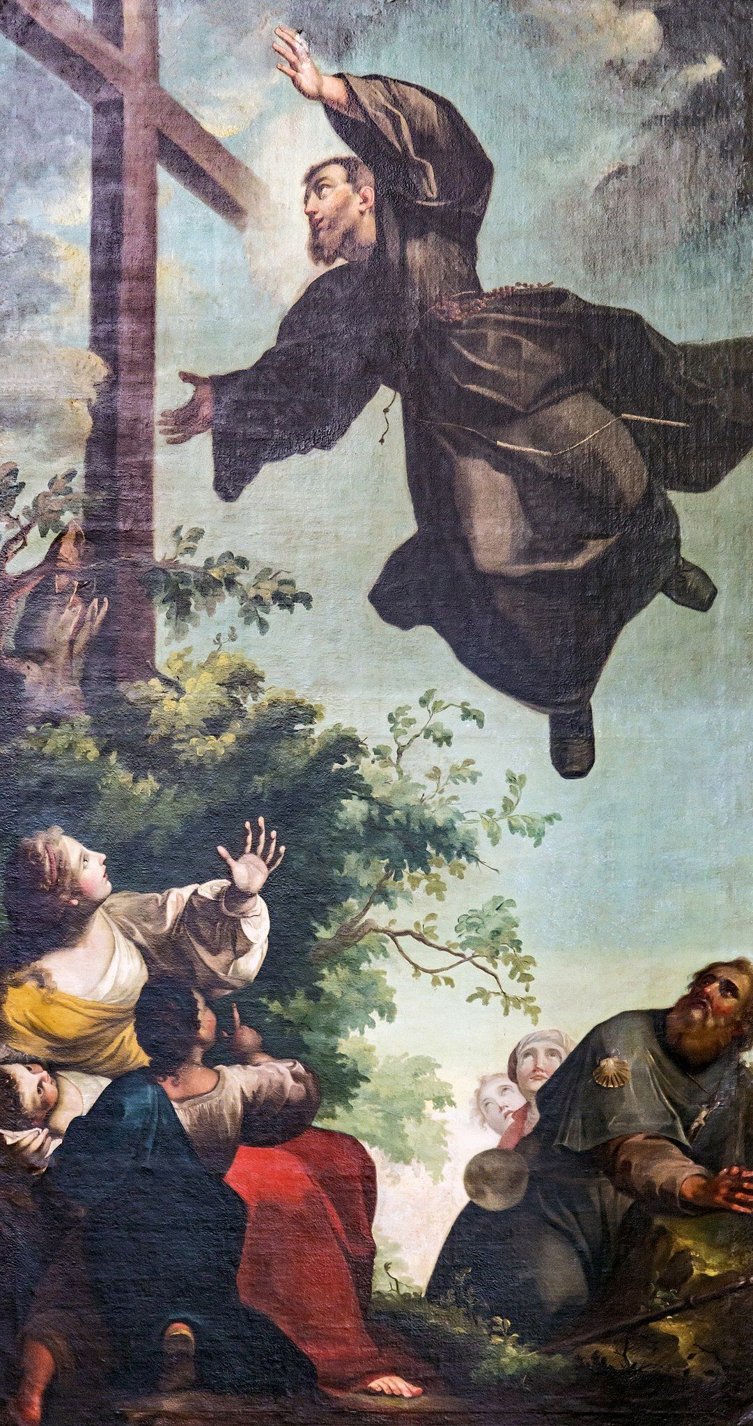 St. Joseph of Cupertino in Ecstasy (1762) by Felice Boscaratti - Public Domain Catholic Painting