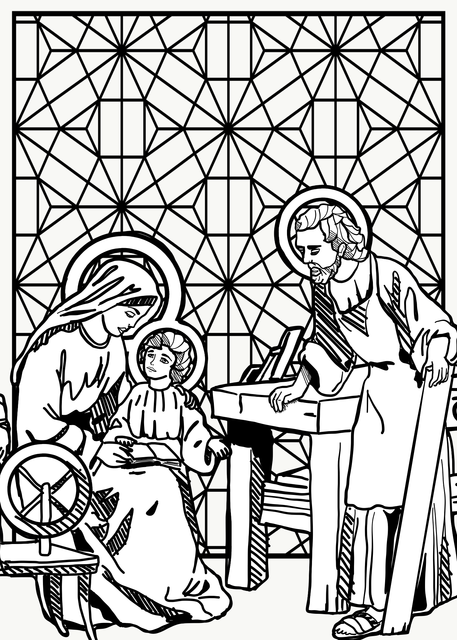 holy-family-catholic-coloring-page