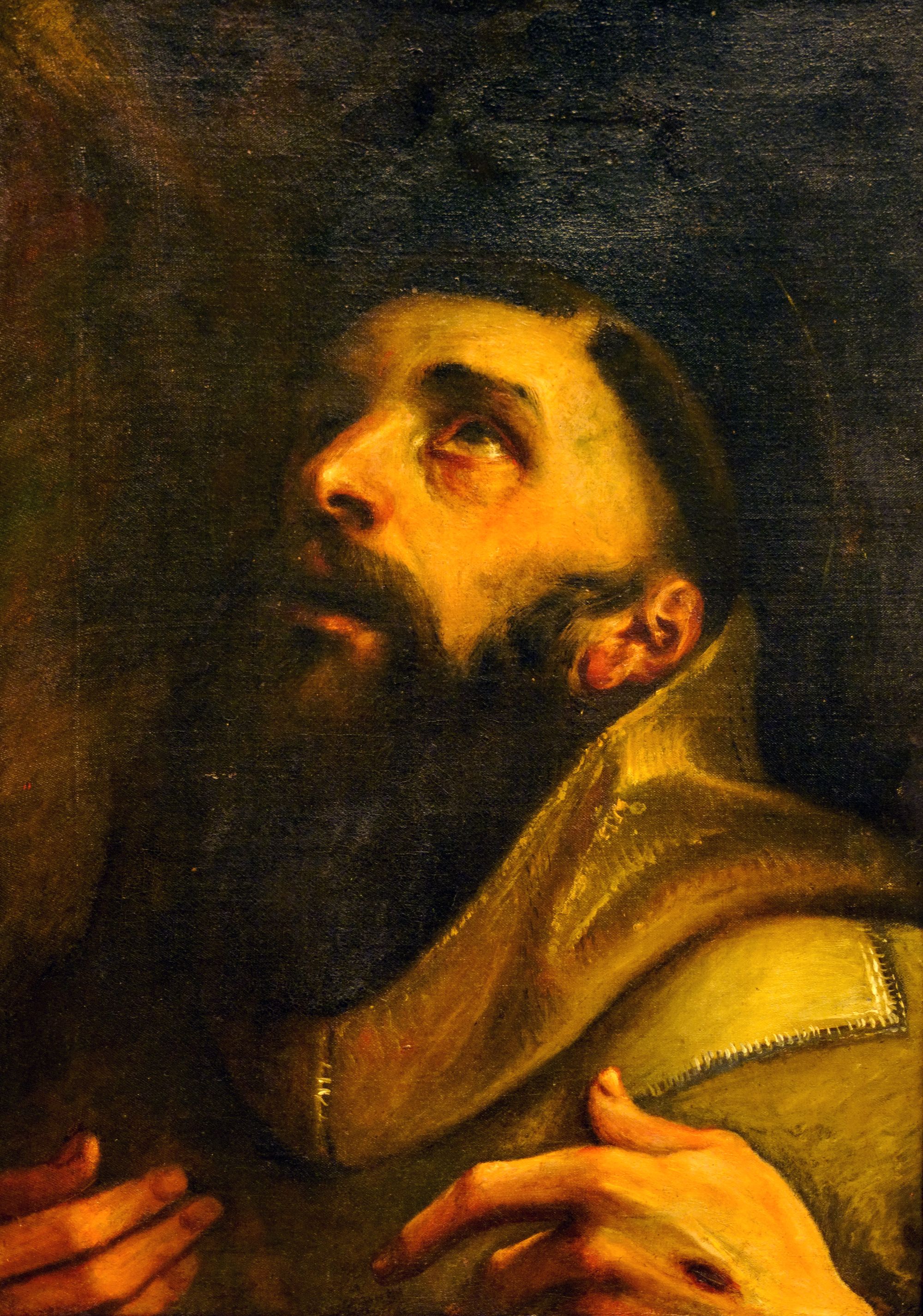 Francis Of Assisi 1590s By Annibale Carracci Public Domain Catholic Painting