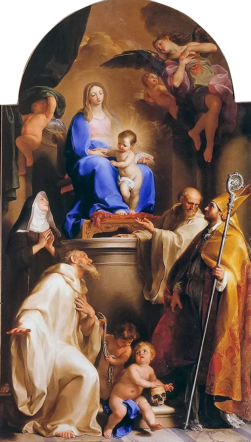 Gabrielli Madonna (1732, Rome) by Pompeo Batoni - Public Domain Catholic Painting