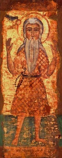 Saint Paul of Thebes Coptic Icon (17th-18th century) - Public Domain Orthodox Icon