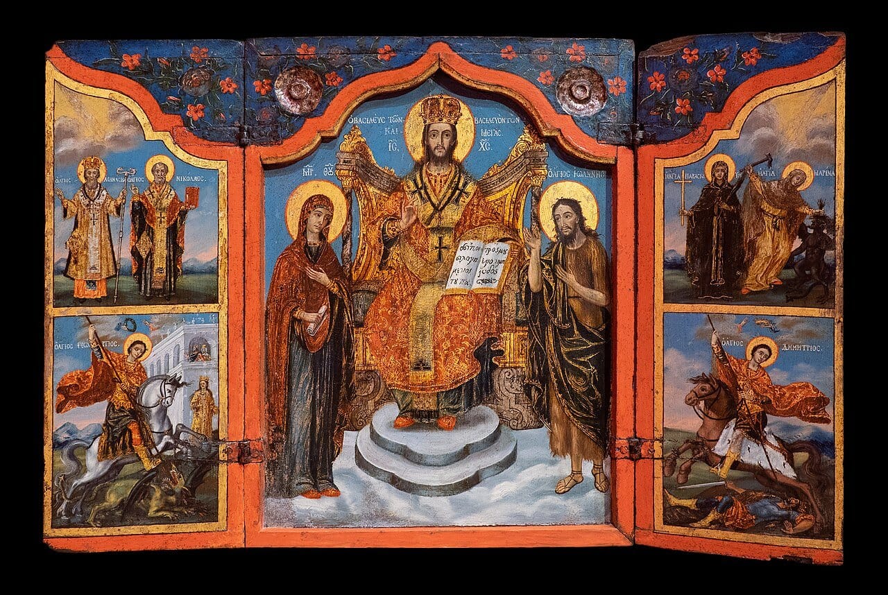 Deesis with Saints, triptych