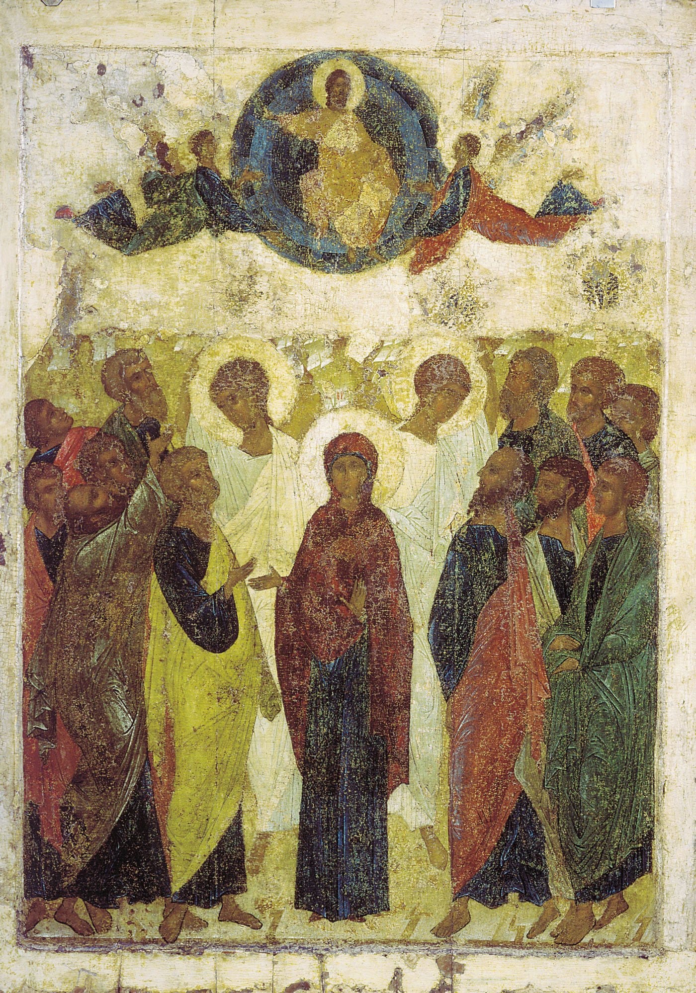 Ascension (Vasilyevsky Chin Icon) by Andrei Rublev (attributed)