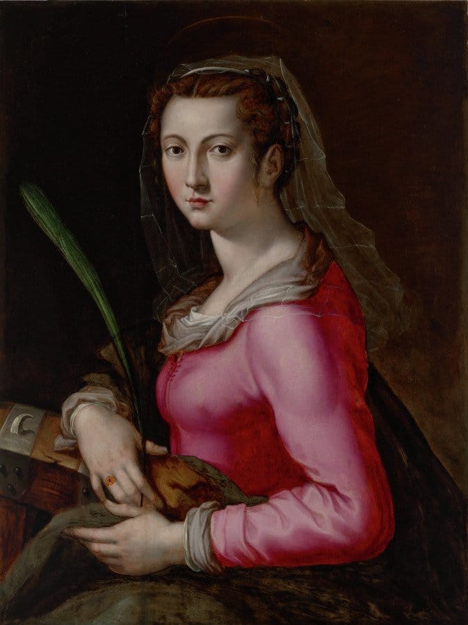 Portrait of a Woman as Saint Catherine by Pier Francesco Foschi