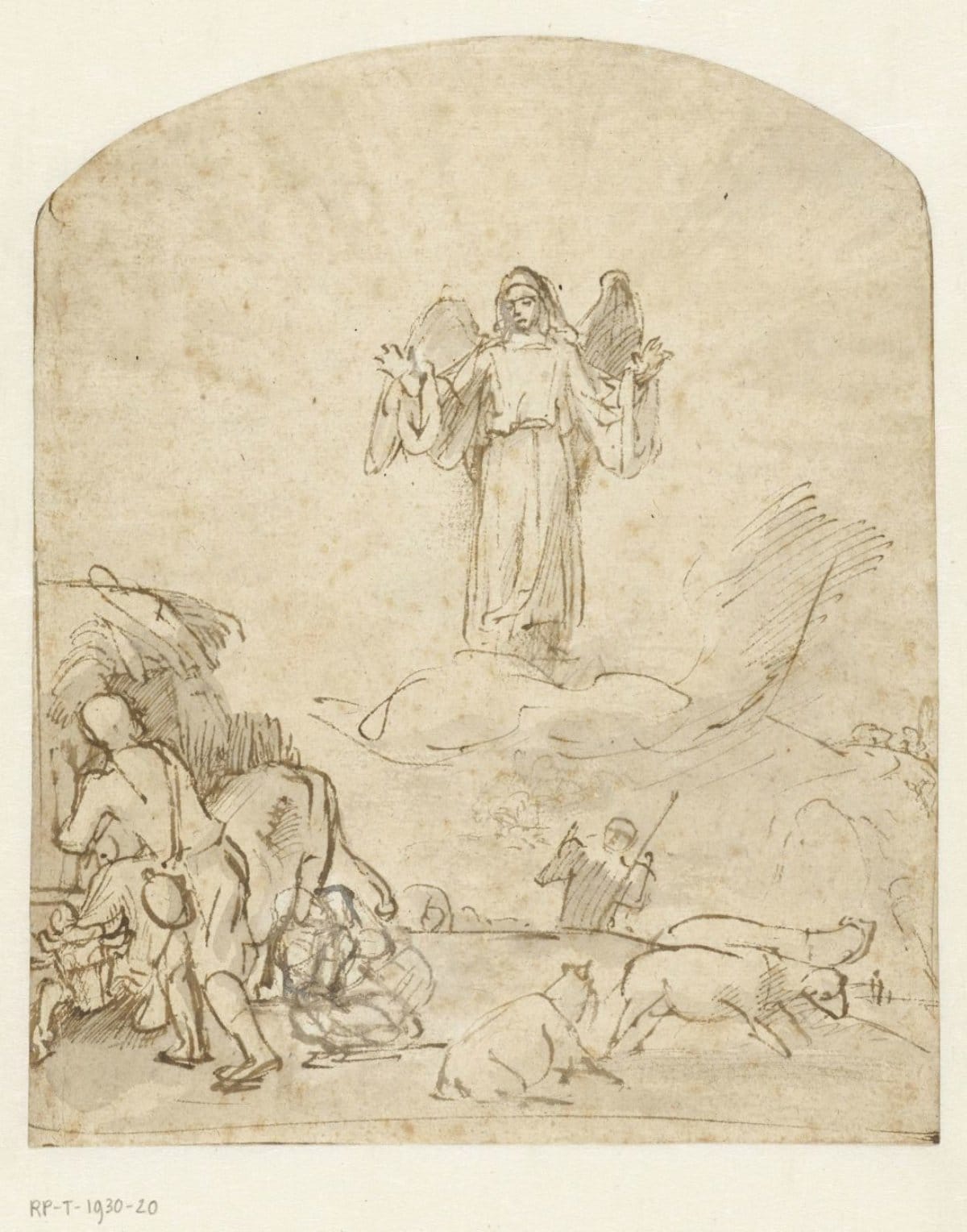The Annunciation to the Shepherds by Rembrandt van Rijn