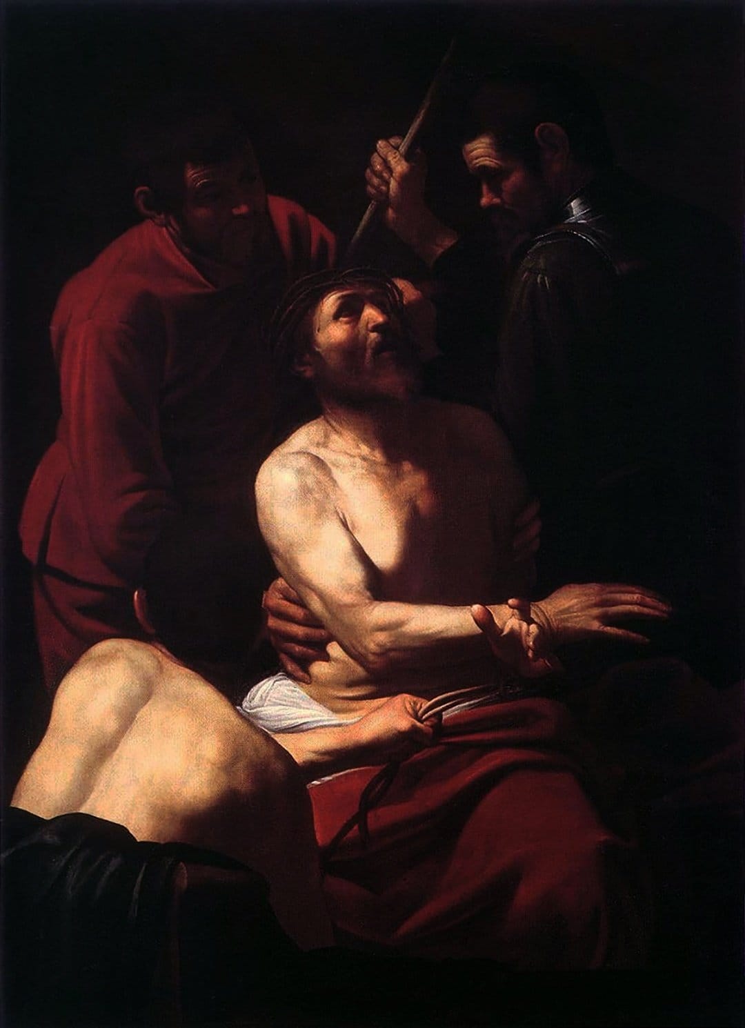 The Crowning with Thorns by Caravaggio (attribution disputed)