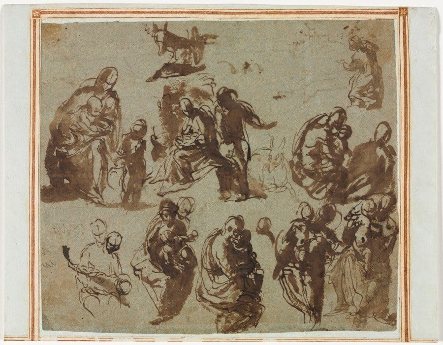 Various Sketches of the Madonna and Child by Paolo Veronese