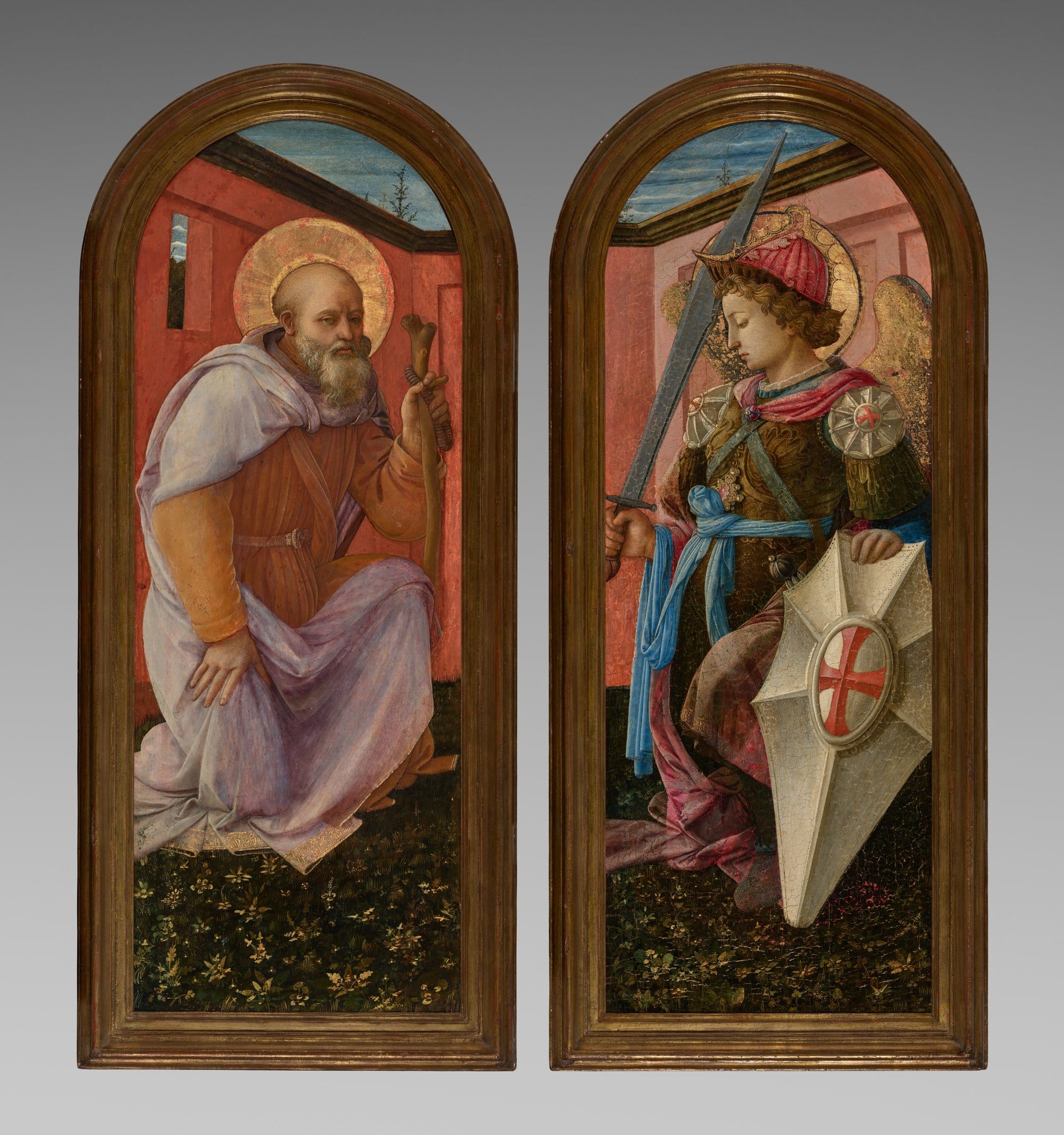 The Archangel Michael and Saint Anthony Abbot by Fra Filippo Lippi