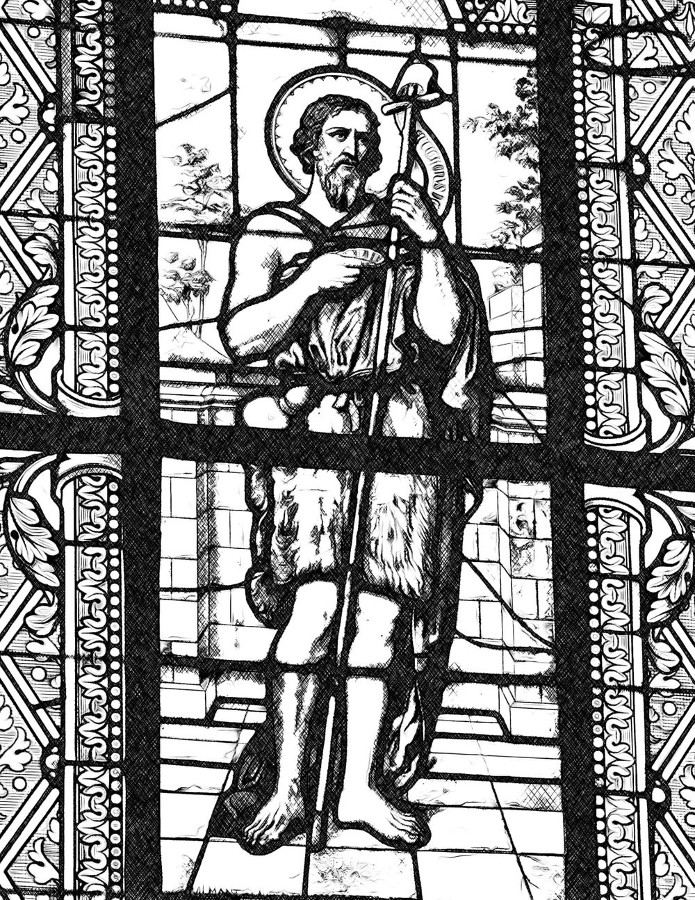 John the Baptist Catholic Coloring Page