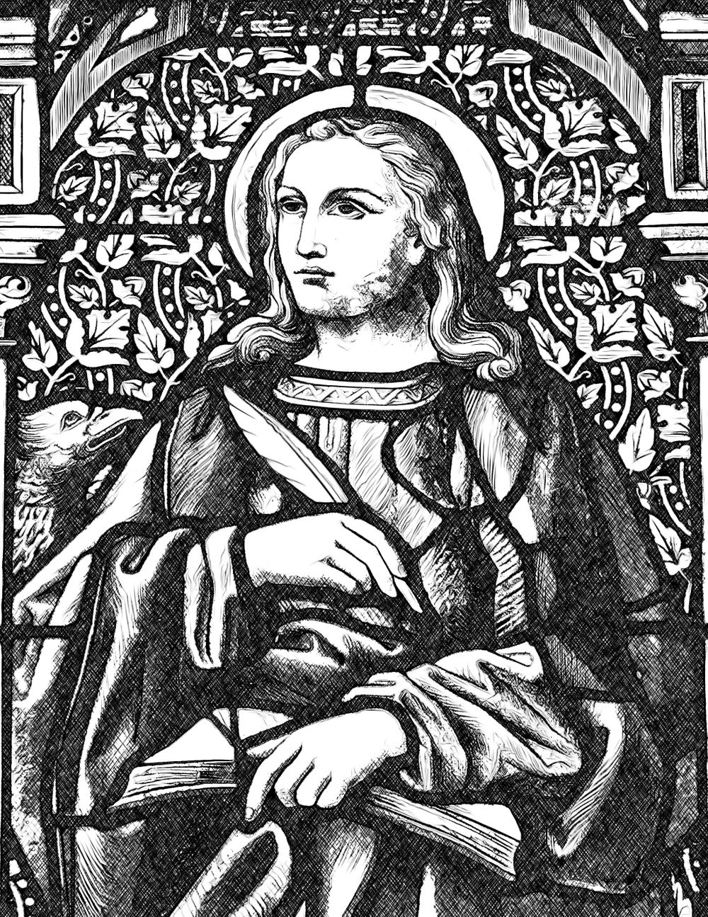 Saint John the Evangelist - Catholic Coloring Page