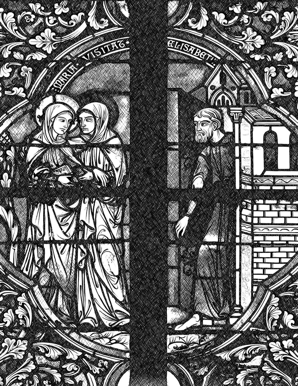 The Visitation - Bible Coloring Page