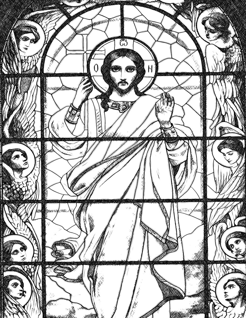 Risen Christ - Catholic Coloring Page