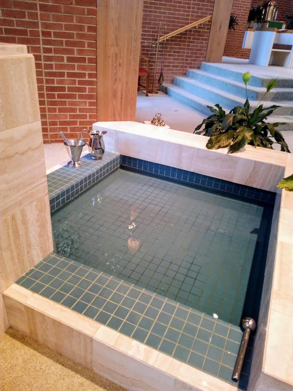 Baptismal Font Catholic Stock Photo