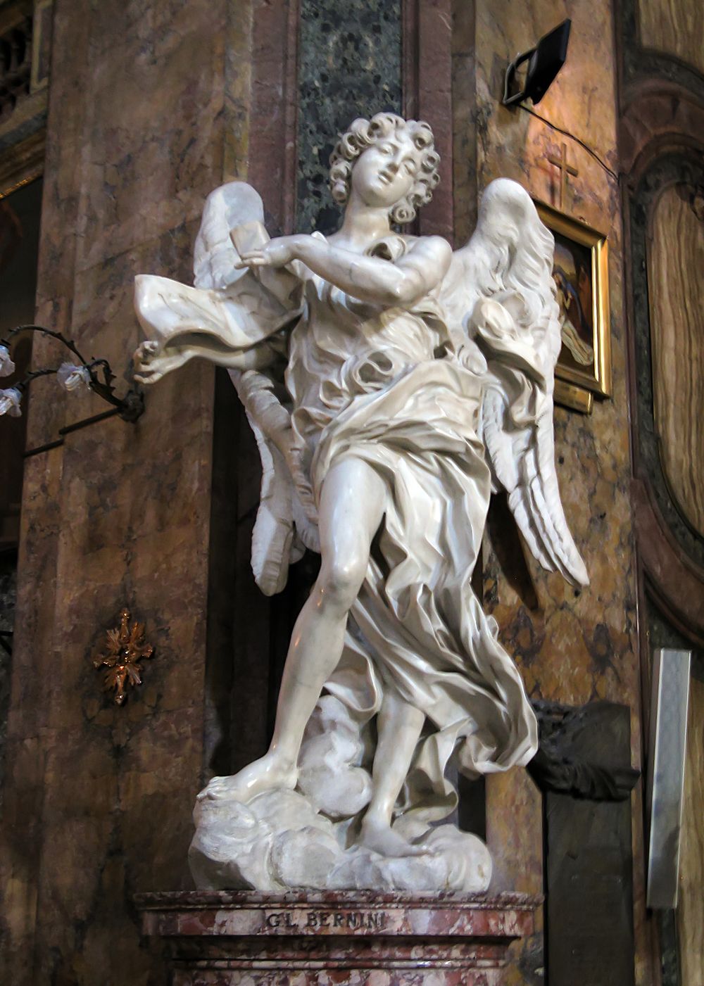 Angel with the Superscription Statue (1667) by Bernini - Catholic Stock ...