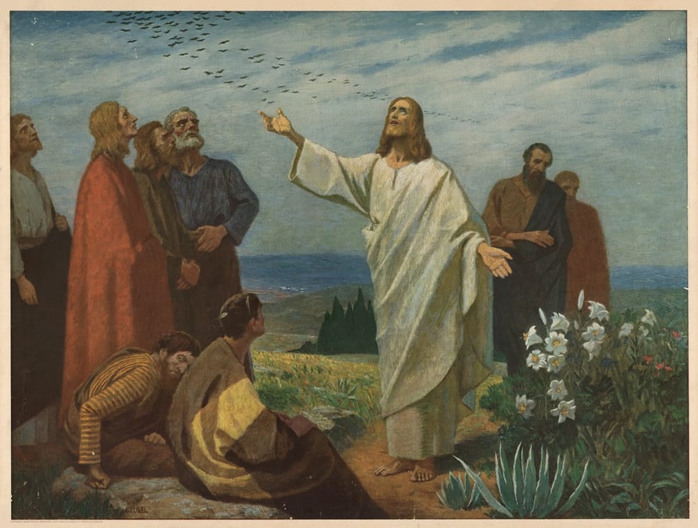 The birds of the air and the lilies of the field (1932) by Gebhard Fugel