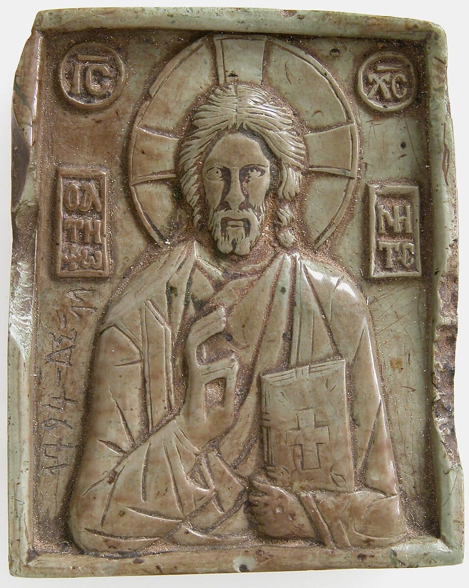 Icon with Christ Pantokrator (1350 or later)