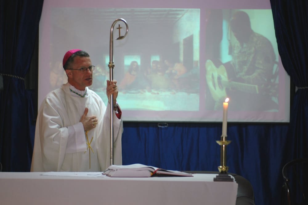 Archbishop Broglio Celebrates Holy Thursday Mass at Forward Operating Base Diamondback (2009)