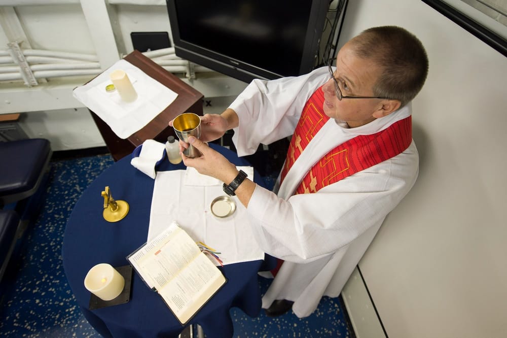 Catholic Confirmation Service Aboard USS Arleigh Burke (2014)