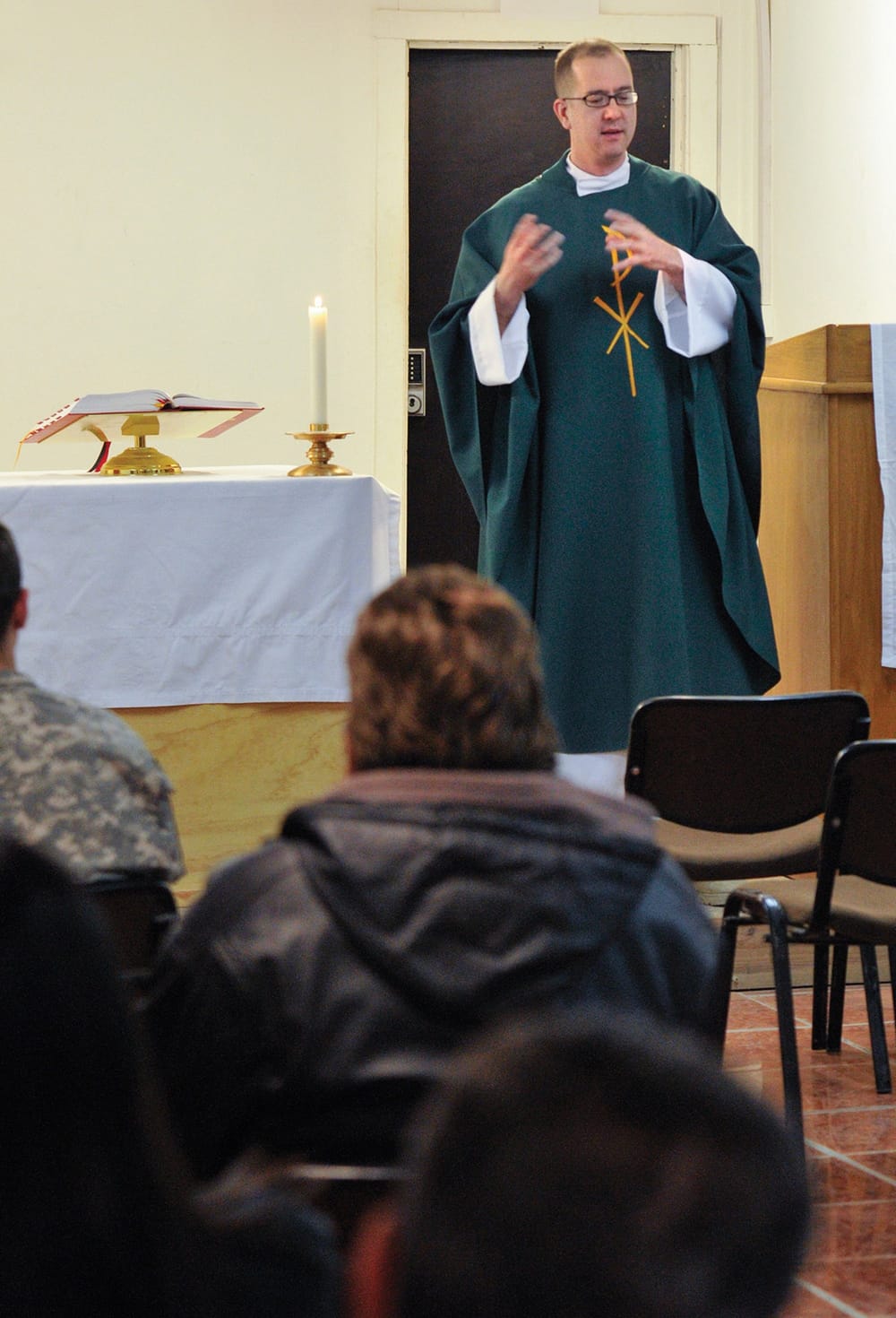 Catholic Priest Conducts Mass at Contingency Operating Site Marez (2011)