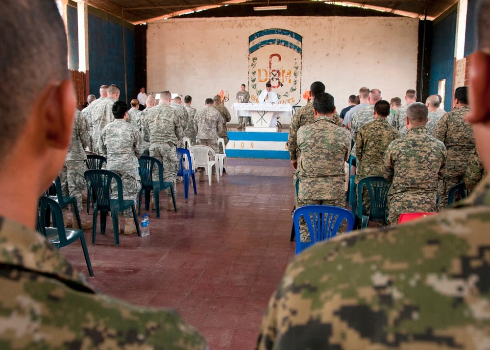 Easter Mass at Military District Six in El Salvador (2013)