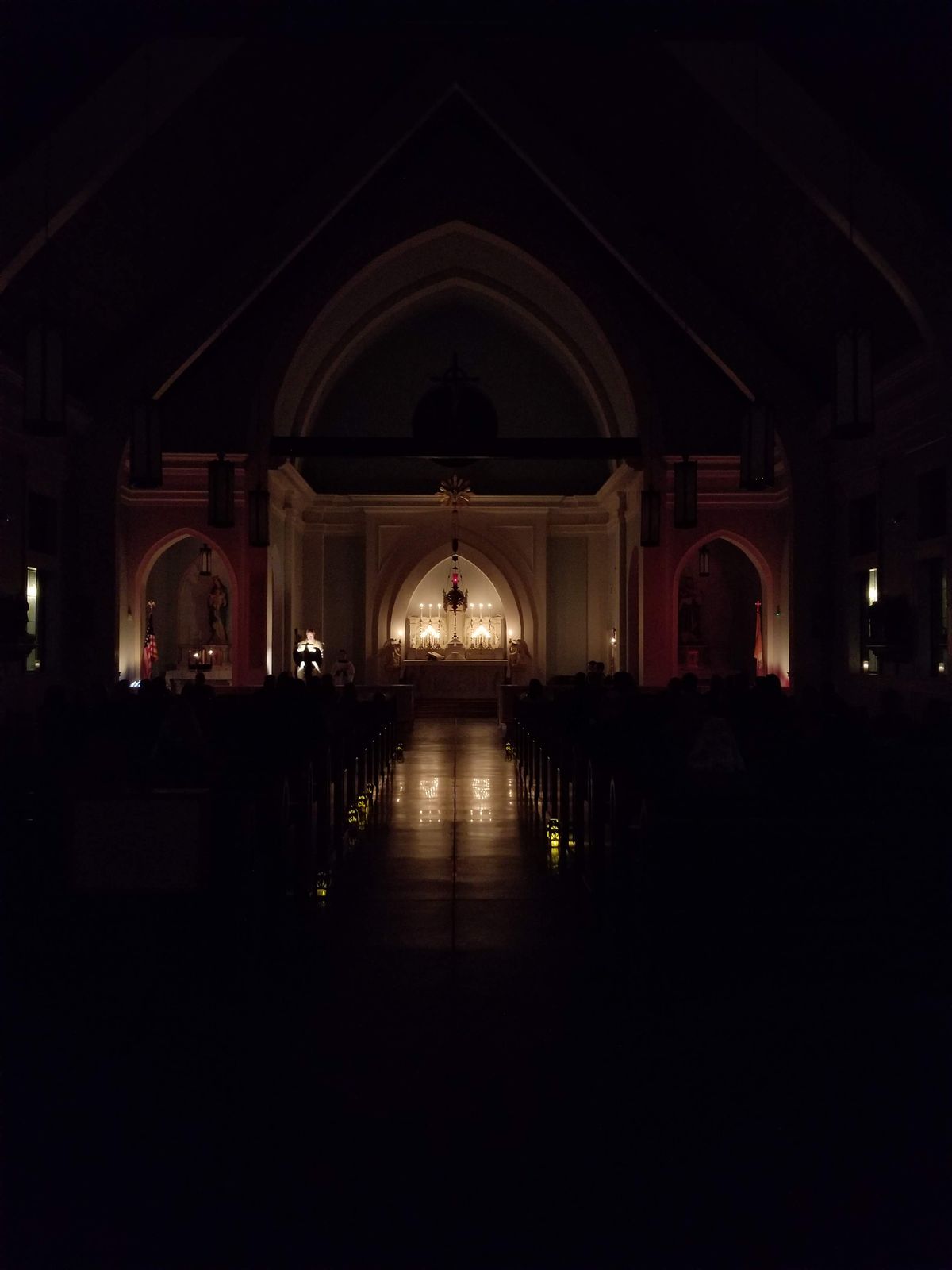 Candlelit Altar - Catholic Stock Photo