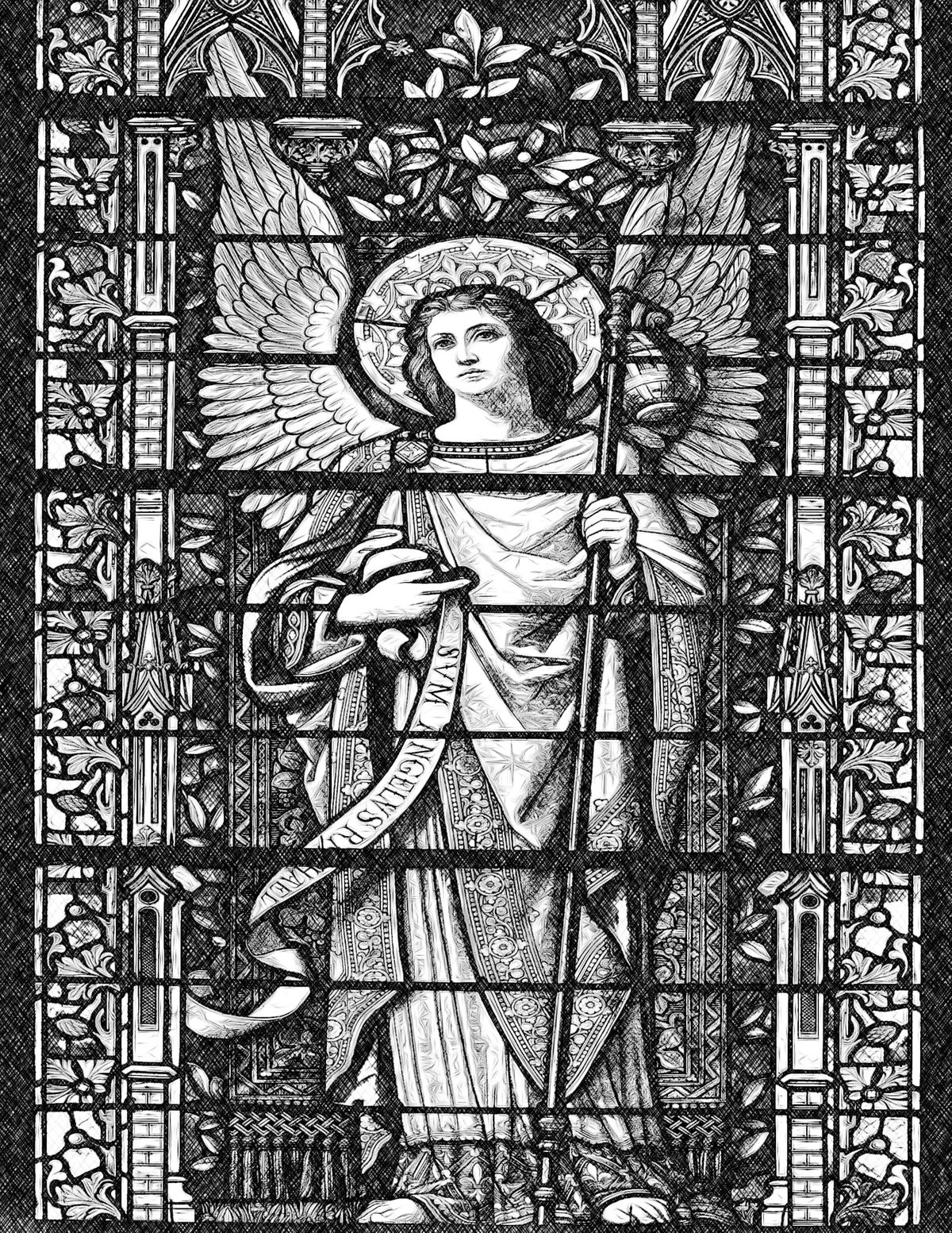 Archangel Raphael - Catholic Coloring Page