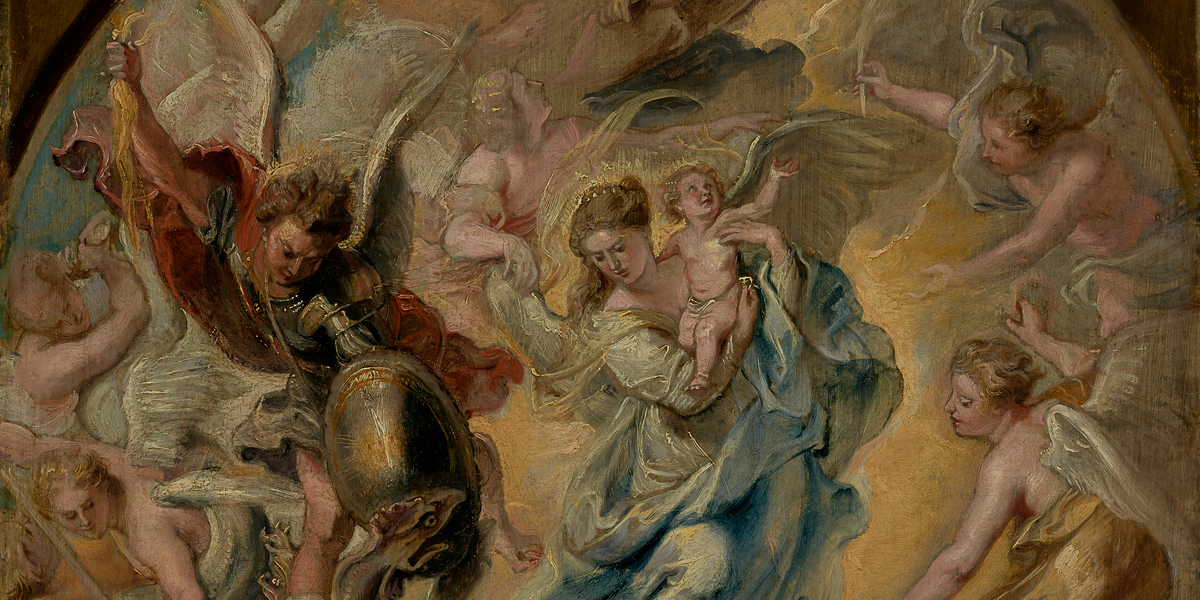 The Woman of the Apocalypse by Peter Paul Rubens (1620s) - Public Domain Catholic Painting