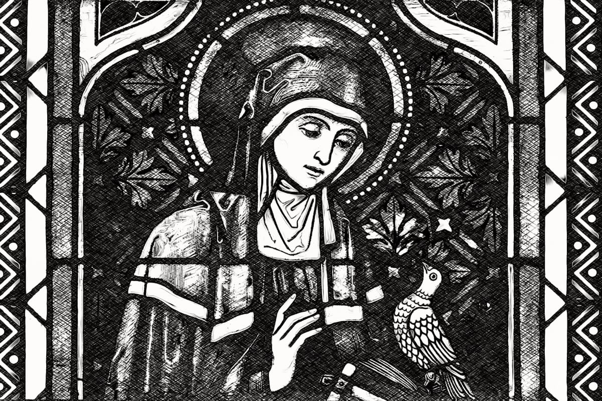 Saint Scholastica Coloring Page 