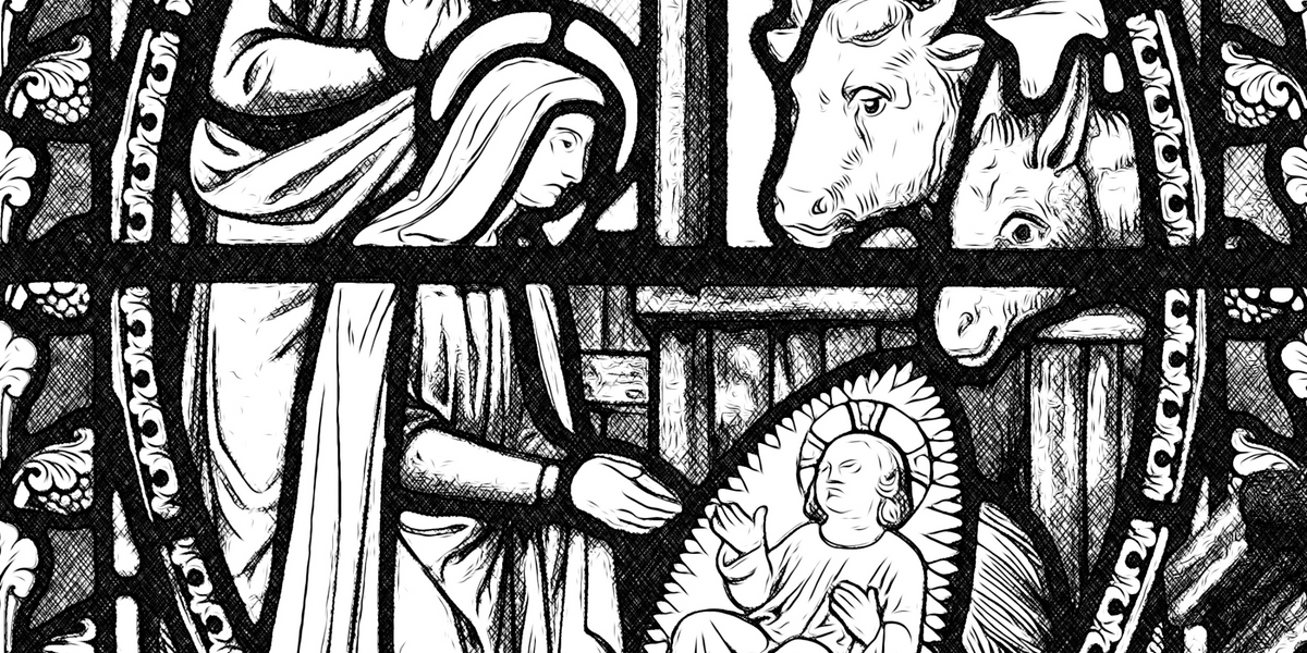 Nativity - Catholic Coloring Page