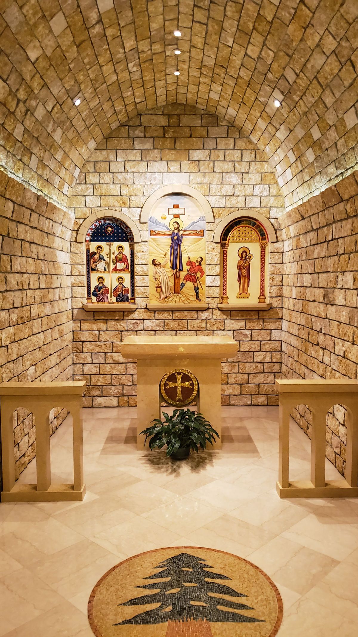 Passion Icons Altar - Catholic Stock Photo