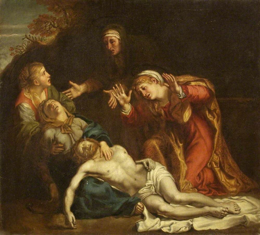 Pieta by Annibale Carracci (16th Century) - Public Domain Catholic Painting