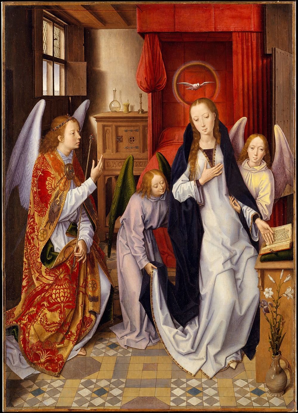 Annunciation by Hans Memling (1480) - Public Domain Catholic Painting