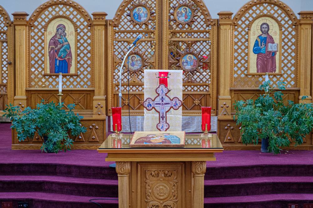 Ukrainian Catholic Altar - Catholic Stock Photo