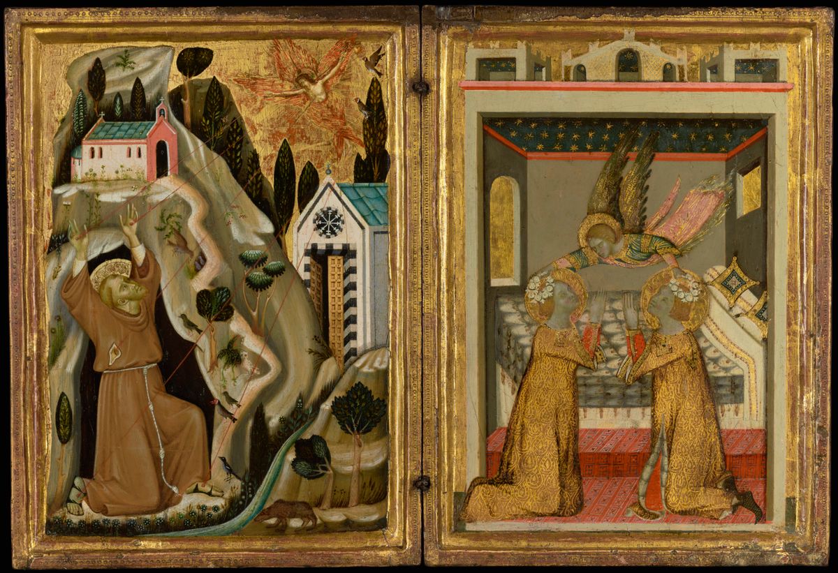 The Stigmatization of Saint Francis (1330s) - Public Domain Catholic Painting