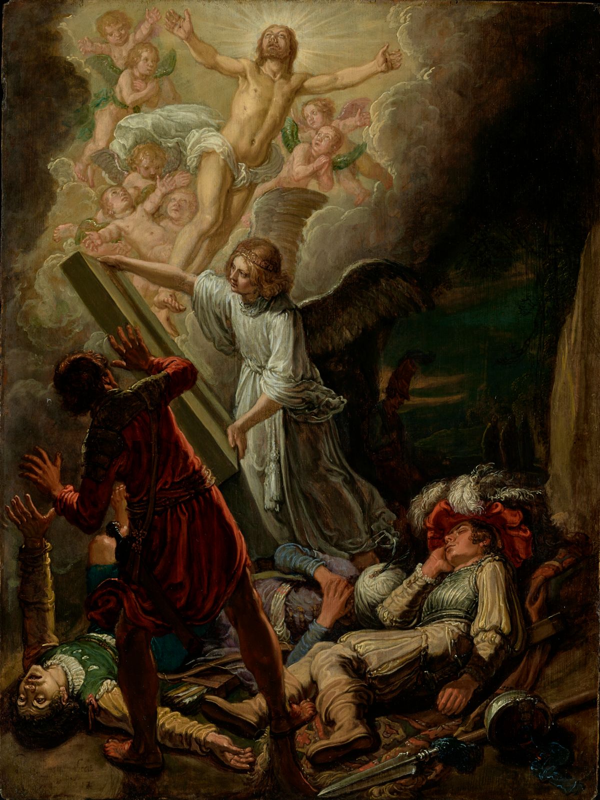 The Resurrection by Pieter Lastman (1612) - Public Domain Bible Painting